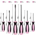 thumbnail image 5 of Pink Power Magnetic Screwdriver Set - 6 Piece Phillips And Flathead Hand Tool Set For Women, 5 of 5