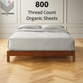 thumbnail image 2 of RV King Size Organic Cotton Sheet Set- 100% Organic 800-Thread-Count - 18" Deep Pockets 800TC Organic Sheets - Silver Grey, 2 of 7