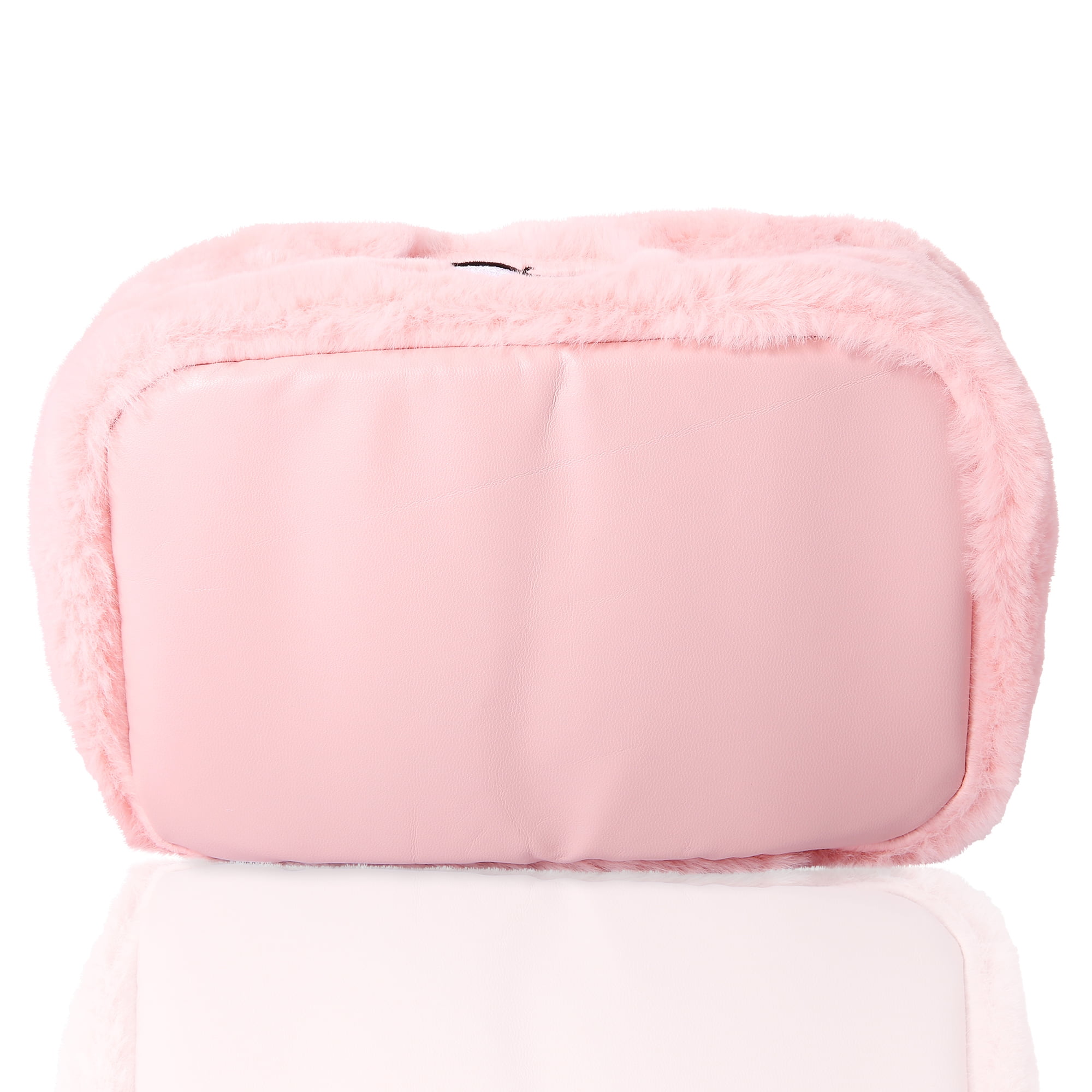 Peanuts Snoopy Fluffy Cosmetic Bag for Travel - Soft Plush Toiletry Makeup Cosmetic Jewelry Pouch