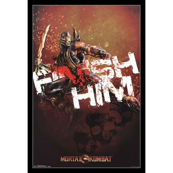 Mortal Kombat - Finish Him Laminated & Framed Poster Print (24 x 36)