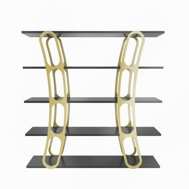 Decorotika Adar Bookcase Black And Gold