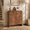 Dark Burl, variant on Vintagearth 33.4" Sideboard Buffet Cabinet with 2 Door, 1.18" Thick FSC-Certified Wood Storage Cabinet with Adjustable Shelf for Kitchen, Living Room, Entryway, Oak, 2 pc