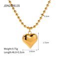 thumbnail image 3 of Love Pendant Necklace Stainless Steel Geometric Heart Clavicle Chain for Women 41-50cm, 3 of 5