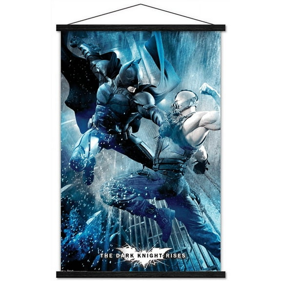 DC Comics Movie - The Dark Knight Rises - Battle Wall Poster with Wooden Magnetic Frame, 22.375" x 34"
