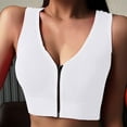 thumbnail image 2 of Xfvqtps Front Zipper Sports Bra for Women Mesh Breathable Racerback Yoga Workout High Impact Sports Bra White, 2 of 7