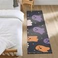 thumbnail image 3 of Yayeee Runner Rug for Bedroom 2'x6' Machine Washable Hallway Non Slip Mat, Orange Halloween Ghosts, 3 of 8