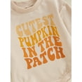 thumbnail image 5 of Newborn Baby Girls Halloween Clothes Pumpkin Patch Oversized Sweatshirt Romper Jumpsuit One Piece Fall Outfits 0-18M, 5 of 8