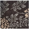 thumbnail image 4 of SAFAVIEH Florida Benton Floral Shag Area Rug, Dark Brown/Grey, 6'7" x 6'7" Round, 4 of 8
