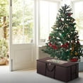 thumbnail image 6 of COVERS&ALL Christmas Tree Storage Bag Waterproof with Padded Carrying Handles & Dual zipper Superior Protection - Extra Large Container Duffle Bag fits up to 9 feet tall Xmas Artificial Tree (Coffee), 6 of 7