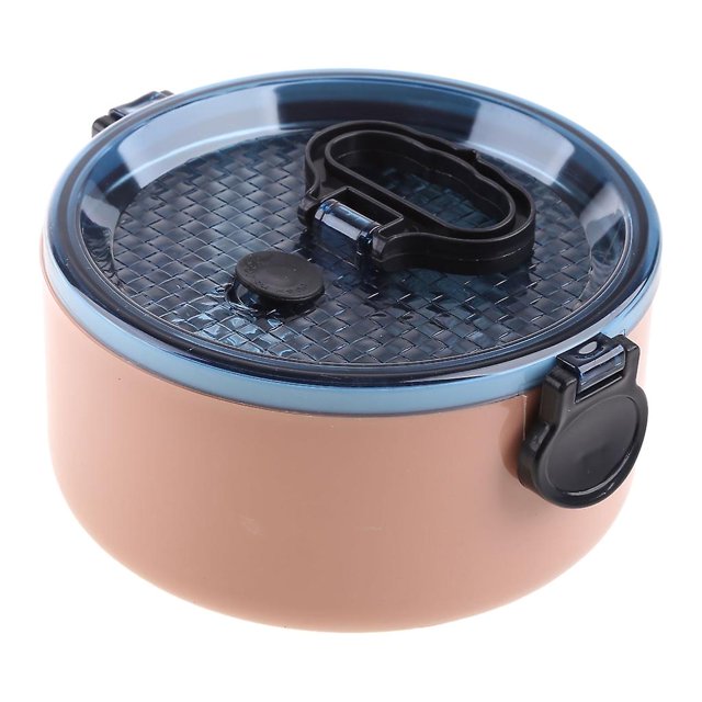 Cajas de almacenamiento de alimentos Bento redondas vintage, recipientes herméticos para alimentos con hebillas, color rosa