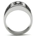 thumbnail image 3 of Mens Black Silver Rings Stainless Steel Anillo Compromiso Regalo Para Hombre Acero Inoxidable, 3 of 4