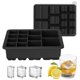 thumbnail image 2 of Bandejas para congelador, moldes de silicona para bloques de hielo, bandeja grande con tapa para cocina doméstica, caja de hielo de silicona flexible para un fácil desmolde, molde de hielo inodoro y, 2 of 8