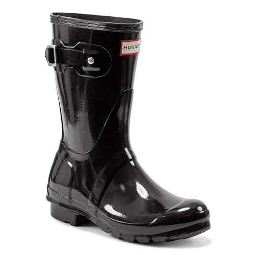 Hunter Womens Original Short Gloss Rain Boots - Black