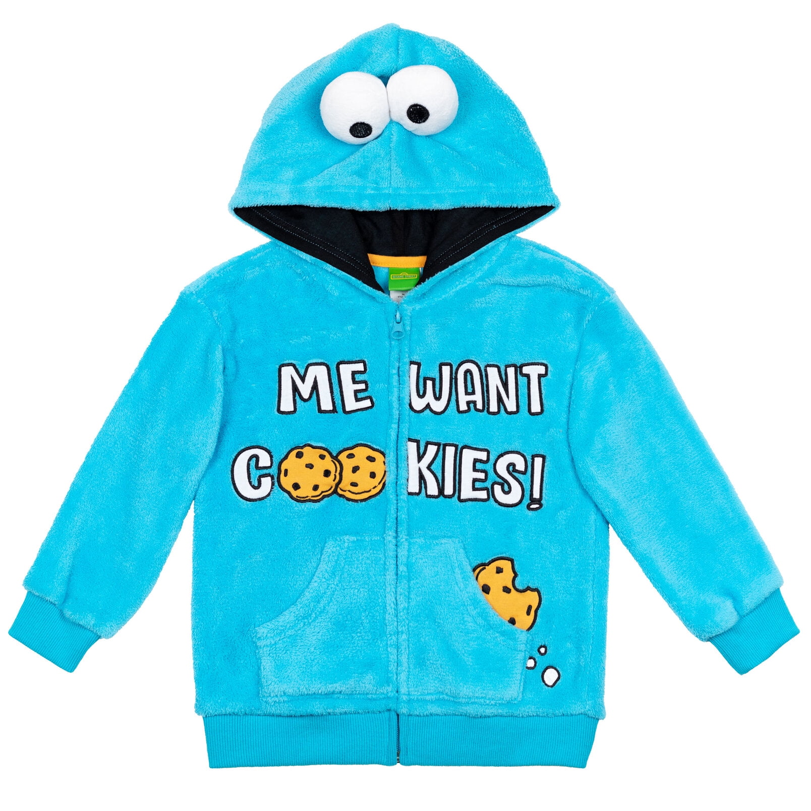 Sesame Street Cookie Monster Toddler Boys Zip Up Hoodie Infant to