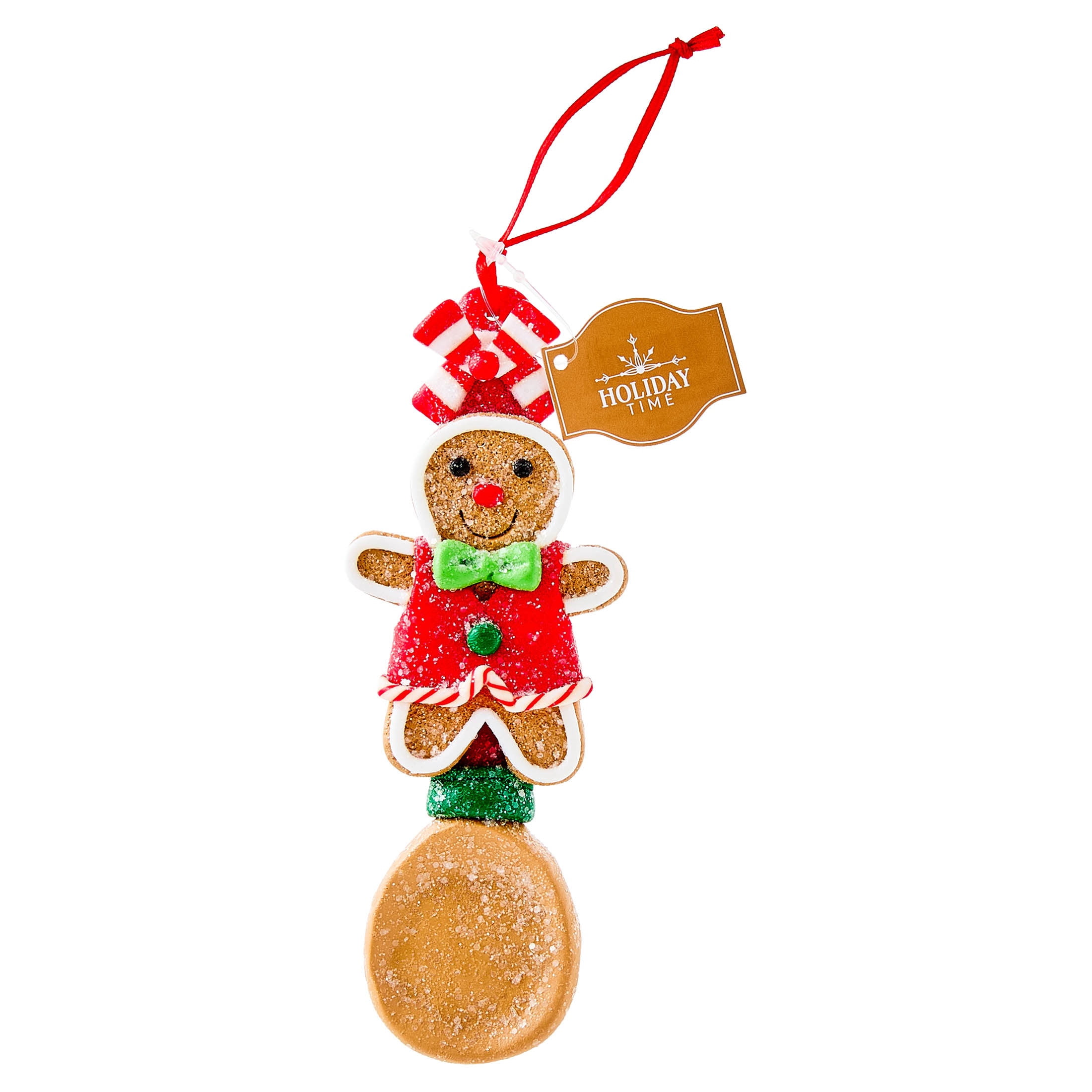Multicolor Clay Dough Gingerbread Spoon Christmas Ornament, 5.5", by Holiday Time