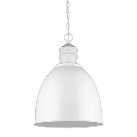 

25.25 x 17.5 x 17.5 in. Colby 1-Light White Pendant