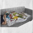 thumbnail image 6 of Retirement Party Soft Flannel Fleece Throw Blanket, Group of Seniors with a Young Dancer Doing Line Dance During Holiday, Cozy Plush for Indoor and Outdoor Use, 60" x 80", Multicolor, by Ambesonne, 6 of 6