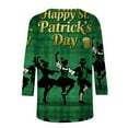 thumbnail image 6 of HOMBOM Womens St.Patricks Day Shirts Irish Graphic Tees 3/4 Sleeve Cute Gnomes Print Crewneck Multicolor Spring Tops for Women Casual, 6 of 8