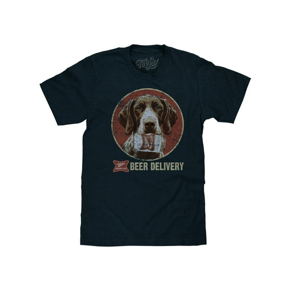 Tee Luv Miller High Life Beer Delivery Faded Dog Graphic T-Shirt (Men's) (L)