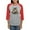 Heather/Red, variant on CafePress - Cute Humorous Watercolor Racco Long Sleeve T Shirt - Womens Baseball Tee