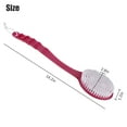 thumbnail image 4 of Clearance Brush Scrubber Anti Slip Long Handle Back Brush For Shower, Dual-Sided back Scratchers Back Brush with Stiff and Soft Bristles,Body Exfoliator for Bath or Dry Brush, Pink, 4 of 9