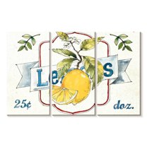 Elephant Stock Fruit Stand Ii Wall Sign Wall Art - Horizontal Multi Panel Canvas - Living Room Wall Decor - Wall Signs Multi Panel - Yellow And Red Decor By Anne Tavoletti - 33" x 20"