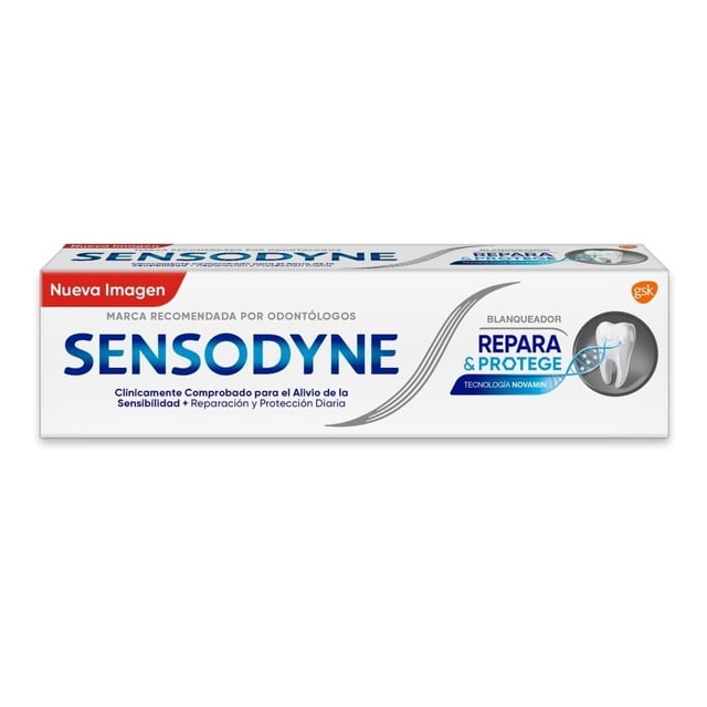 Pasta dental Sensodyne para sensibilidad repara & protege blanqueador 100 g