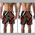thumbnail image 3 of luoweisi Men's Beach Shorts Quick Dry Swim Trunks with Mesh Lining Geometry L, 3 of 5