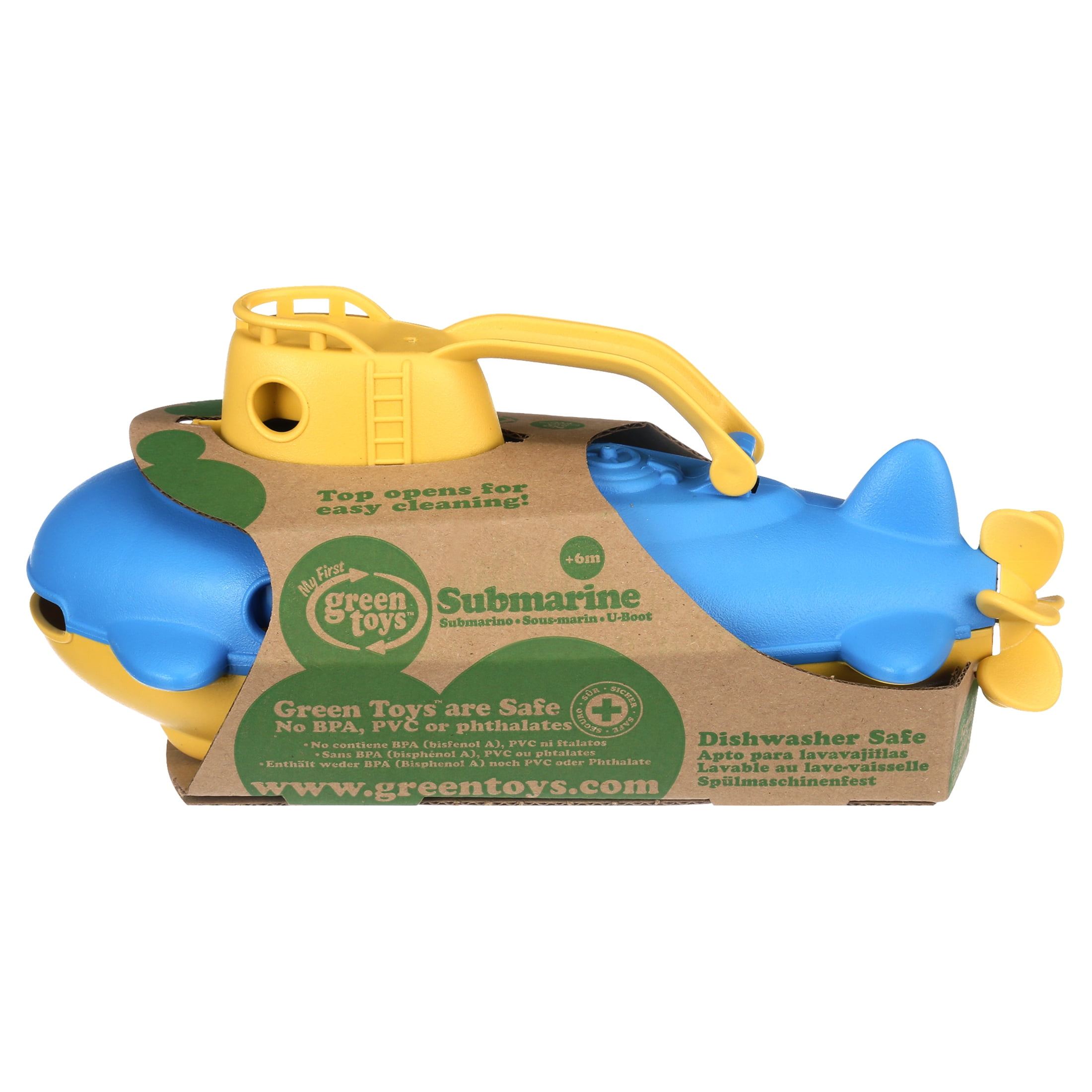 Bath Toy With Spinning Re Phthalate Free Submarine In Yellow  Blue Bpa Free 
