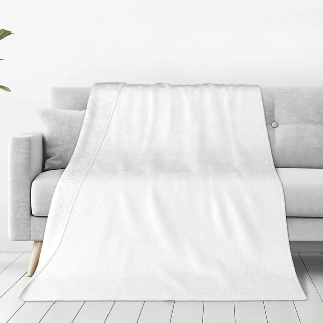 Balery White Manta de Felpa Suave y Acogedora – Cobija de Franela Aterciopelada para Cama, Lavable y Cálida para Sofá, Mascotas, Transpirable-40"x30"