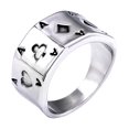 thumbnail image 1 of MasteelfCA 1 Pce Bague en Acier Inoxydable Mode Bijou Doigt Exquis Décoration Rétro, 1 of 7