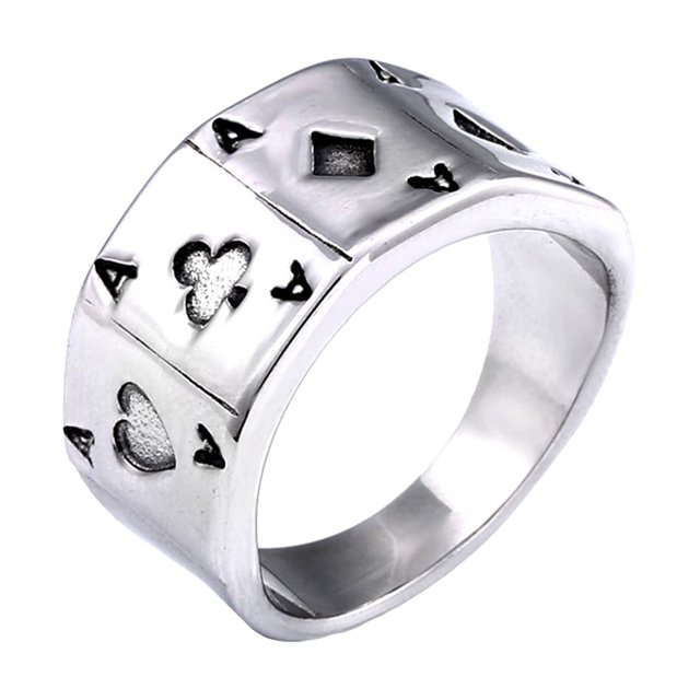 MasteelfCA 1 Pce Bague en Acier Inoxydable Mode Bijou Doigt Exquis Décoration Rétro