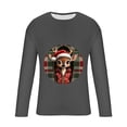 thumbnail image 5 of SERTG Men's Christmas Print Sports Shirt Long Sleeve Round Neck Casual Fashion Top Men Blouses Shirts Men's Christmas Tops(Gray,S), 5 of 5