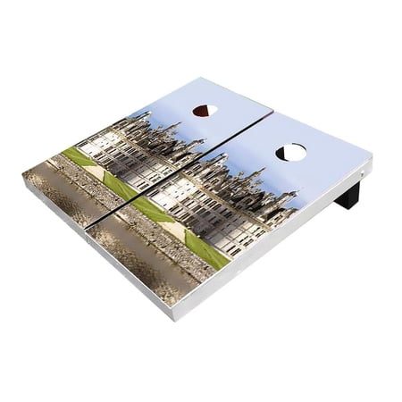 Skip's Garage Chateau Castle #3 Solid Wood Cornhole Board Set