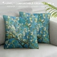 thumbnail image 3 of JEUXUS Flowers Decorations Large Almond Blossom Classic Impressionist Floral Plush Pillowcase White, 3 of 5