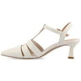 thumbnail image 3 of Journee Womens Jazlynn Buckle Kitten Heel Pointed Toe Pumps, Widths Available, 3 of 10