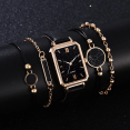 thumbnail image 1 of 1pc Round Pointer Quartz Watch & 4pcs Bracelet, 1 of 4