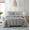 Grey, variant on Sheetsnthings Belgian Flax Linen-Cotton Blend Medium Warmth 4PC Bedding Set Includes: Duvet Cover Set with Down Alternative Comforter, (King/Calking, White)