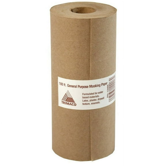 84-Pack of 6” x 180’ Trimaco GP6 Trimaco Brown General Purpose Masking Paper