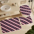 thumbnail image 6 of American Flag Stars Stripes Patriotic 4 Piece Decor Shower Curtains Sets with Non-Slip Rugs Toilet Lid Cover And Bath Mat Memorial Day Waterproof Shower Curtain for Bathroom Decor Set, 6 of 8