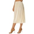 thumbnail image 4 of Lejafay Half Slips for Women Under Dresses Long Underskirts Petticoat Extender Half Slips 75cm Champagne XXL, 4 of 6