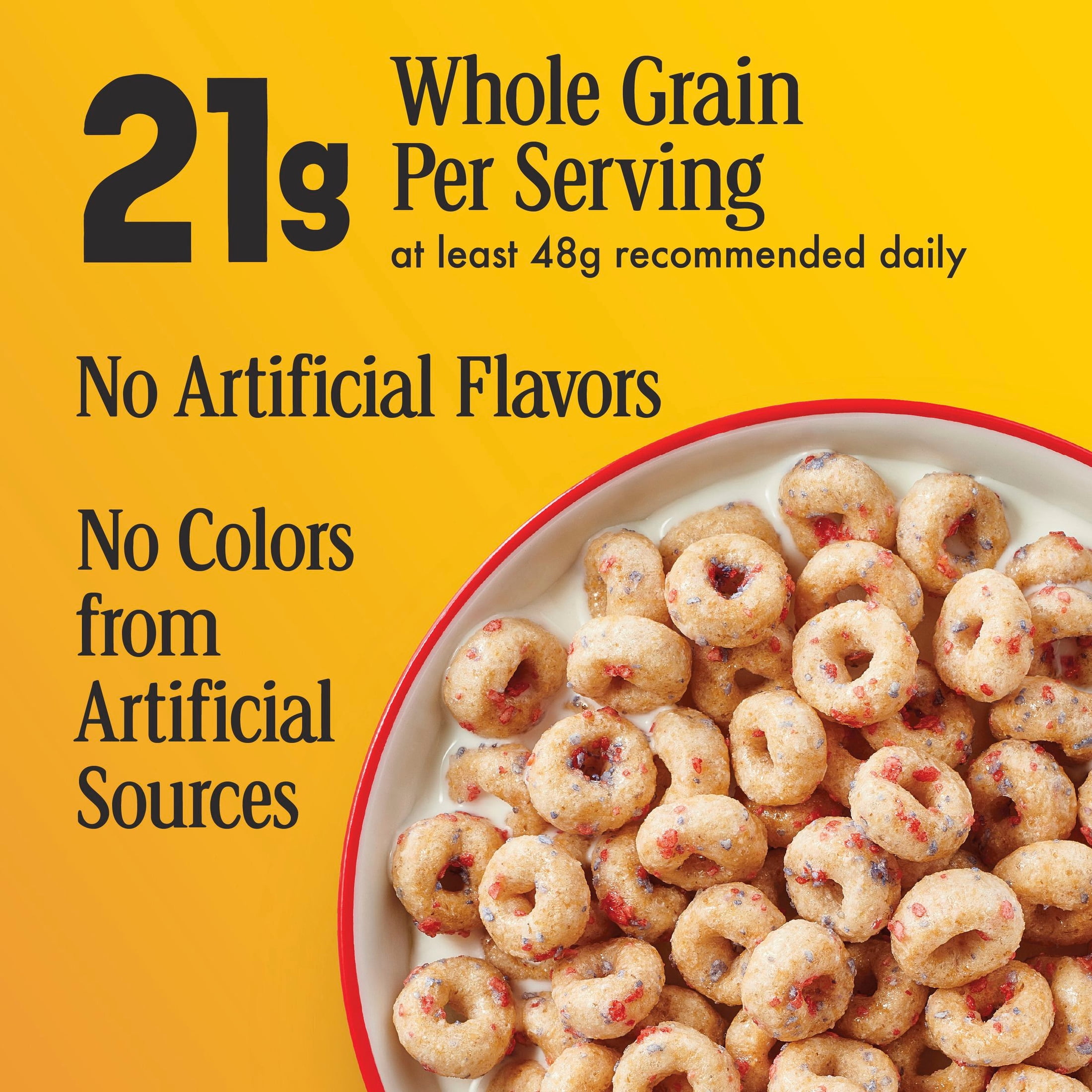 Birthday Cake Cheerios Breakfast Cereal, Gluten Free, Family Size, 19 oz