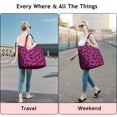 thumbnail image 5 of Pink and Black Of Leopard Print Travel Tote Bags for Women Carry On,Large Weekender Bags for Women Travel,Multi Functional Duffle Bag for Work,Shopping,Sports, 5 of 5