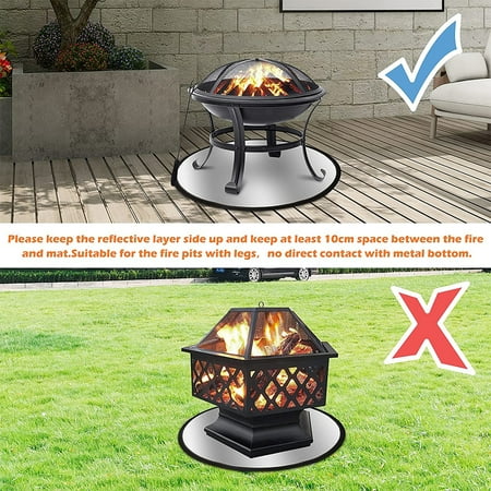 Silicone Fireproof Fire Pit Mat, Fireproof Mats For Under Fire Pits