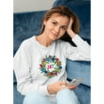 thumbnail image 2 of Colorful Christmas C. Sweatshirt Women -Victoria Barnes Designs, Female XX-Large, 2 of 4