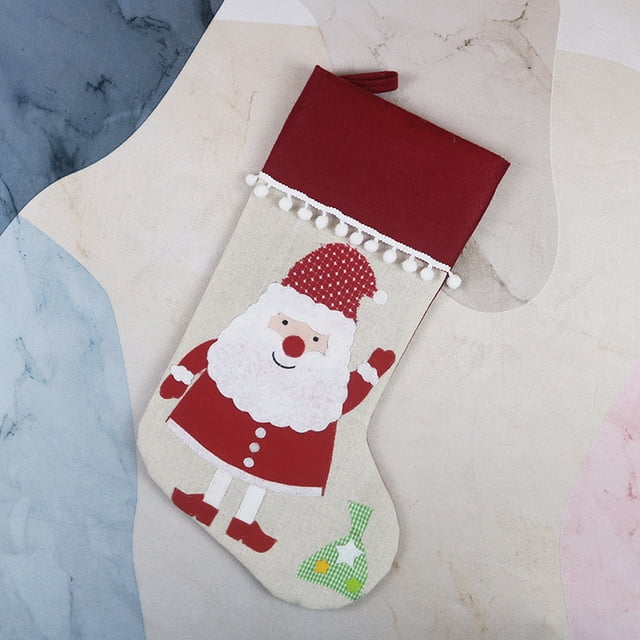 Decoración navideña para niños Regalos Calcetines Suministros Navidad Santa Muñeco de nieve Oso Calcetín Bolsa de regalo Colgando Fiesta Árbol Decoración Papá Noel WD.WDQZL Hogar