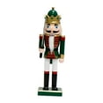 thumbnail image 3 of GUOOL Décoration de Noël Artisanat Décoration de Table Centre de Table Figurine Nutcracker Verte, 3 of 9