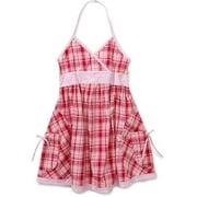 Op - Girls' Plaid Halter Summer Dress