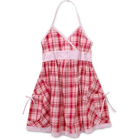 Op - Girls' Plaid Halter Summer Dress