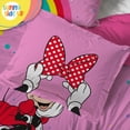 thumbnail image 3 of Sunny Side Up Disney Minnie Mouse Rainbow Dots 7 Piece Full Size Bed Set with Sham, 3 of 6